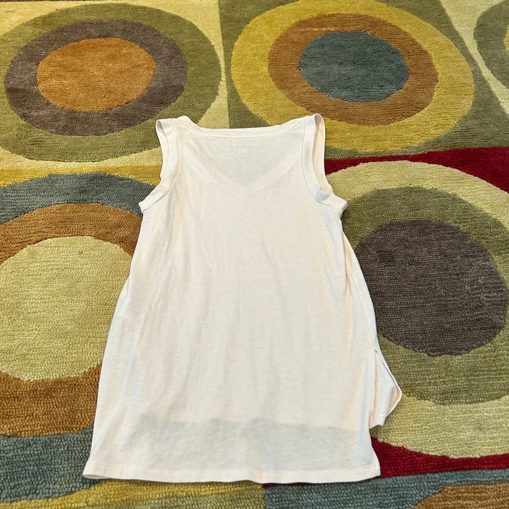 American Eagle Outfitters Light Pink V Neck Oversized Tank Top Size XS